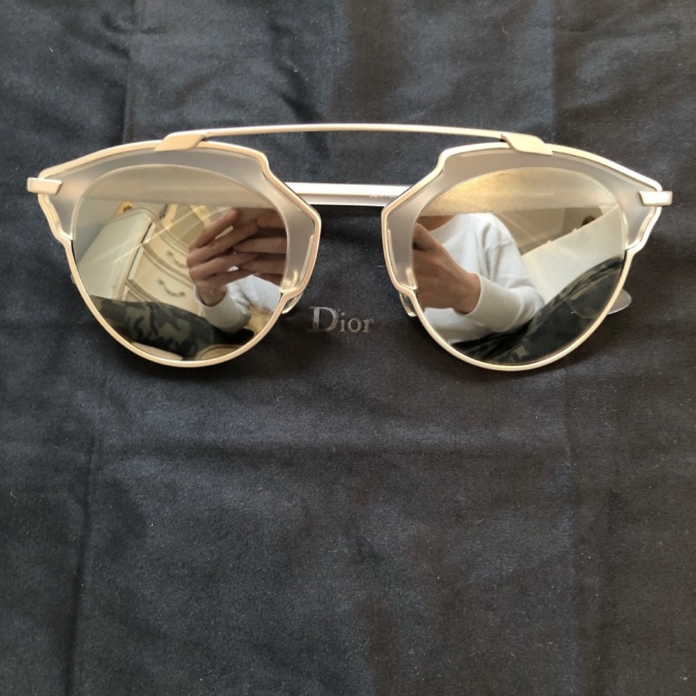 Dior Silver Mirrored Sunglasses